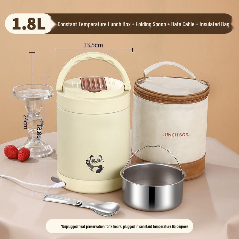 24-Stunden Elektrische Lunchbox mit Konstanter Temperatur, Tragbar und Isoliert für Büroangestellte und Studenten