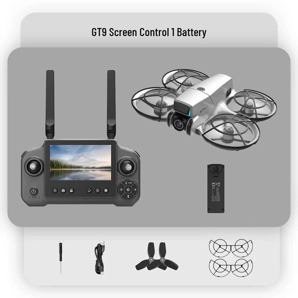 Brushless GT9 FPV Drone with HD Camera, Large Screen Remote, Optical Flow Hover, and Aerial Photography.
