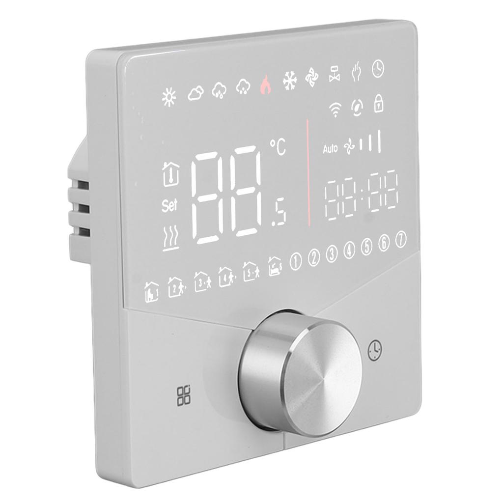 Smartes Digitales Thermostat LCD Farbdisplay Präzise Steuerung Intelligenter Temperaturregler Weiß