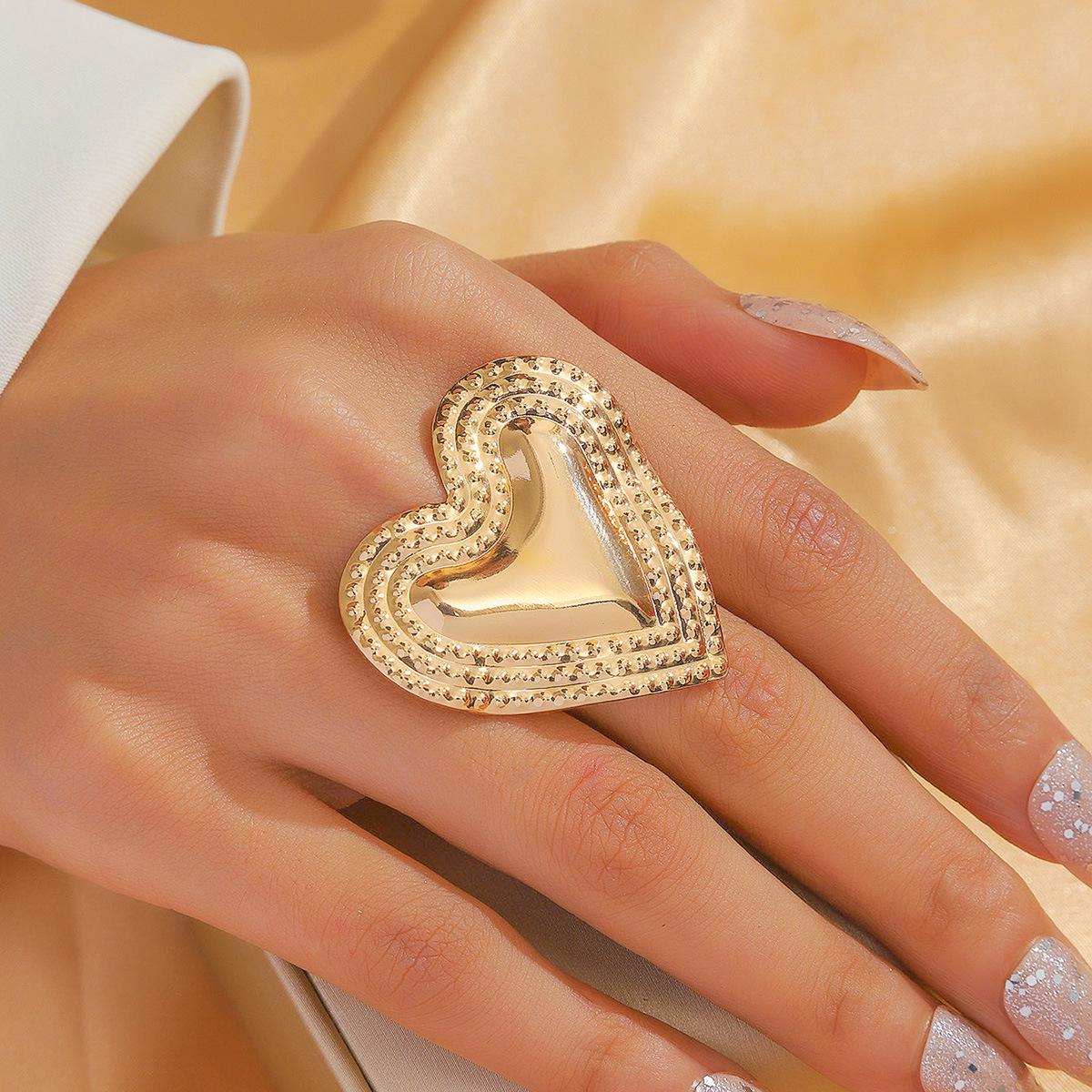 European Rose Gold Rhinestone Adjustable Open Ring - Fashionable Flower Design Jewelry