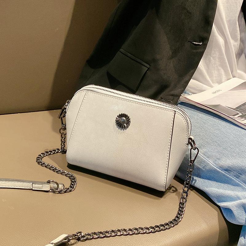 Neue Modische Rindsleder Umhängetasche Handytasche Kettenschale Tasche