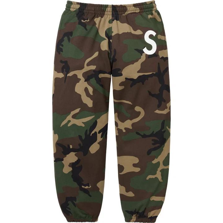 Supreme S Logo Sweatpant Woodland Camo