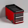 Large Capacity Pull-out Clear Drawer Desk Organizer, Multifunctional, SturdyCute Bus Shape, Desktop Storage Box
