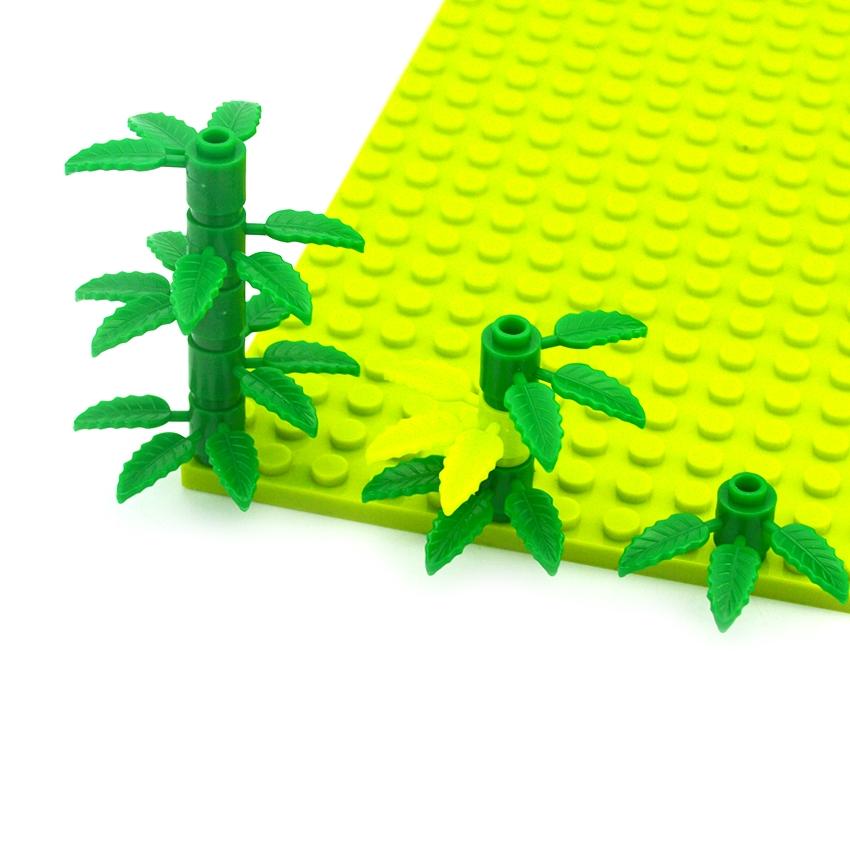 Locking creative Blocks MOC Parts Plant Tree Leaf Flower Rockery Building Block Coconut Tree Leaves 30176 3741 32607 For Friend
