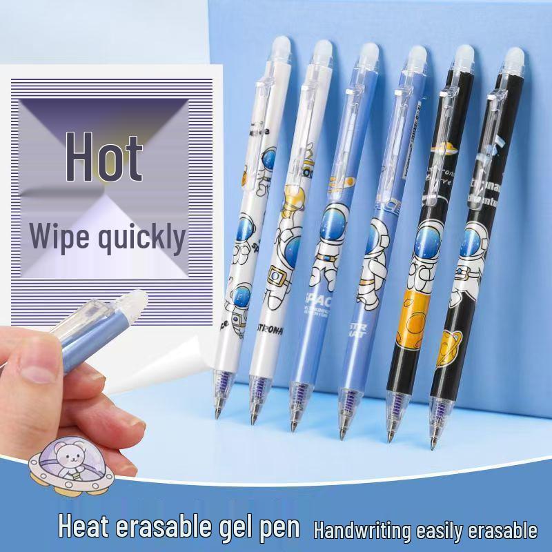 Creative Cartoon Thermosensitive Erasable Pen - 0.5mm Crystal Blue Moresafe Neutral Pen for Students