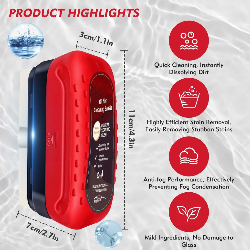 Car Glass Oil Film Remover Glass Cleaning Board Hydrophobic Glass Coating for Windshield Clear Window Auto Detailing Tool