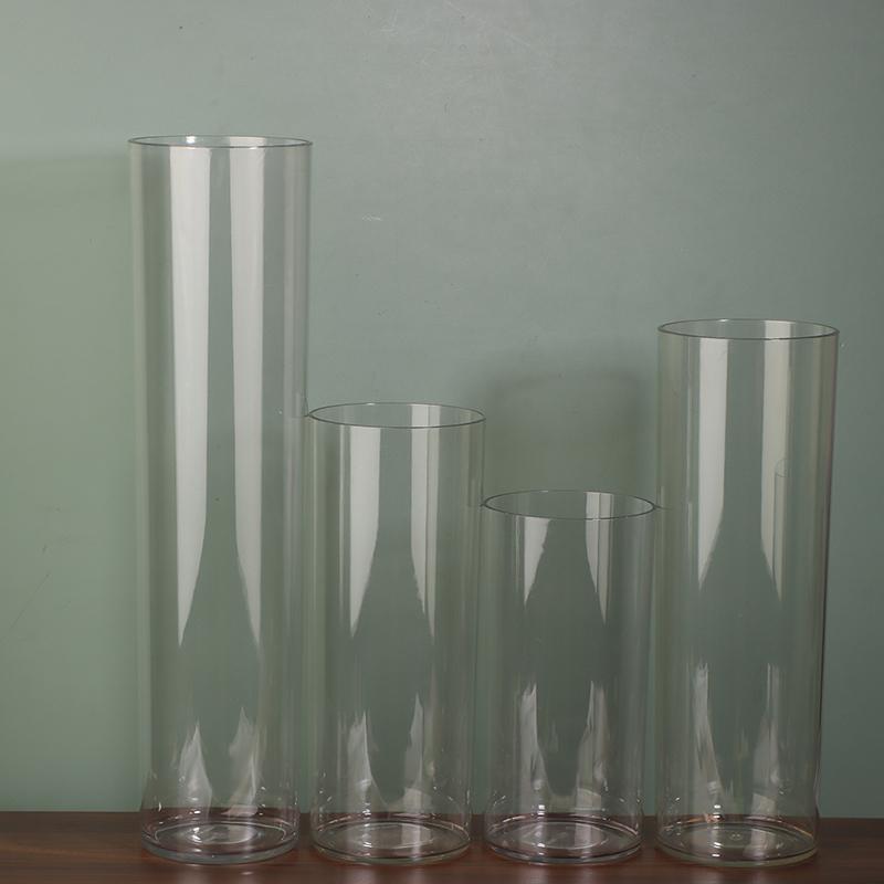 Hydroponic Plants Acrylic Cylinder Vase Transparent Fresh Flowers Decorative Bottles For Wedding Dining Table Centerpieces