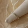 Versatile S925 Sterling Silver Gold-Plated Intertwined Korean Style Open Ring.
