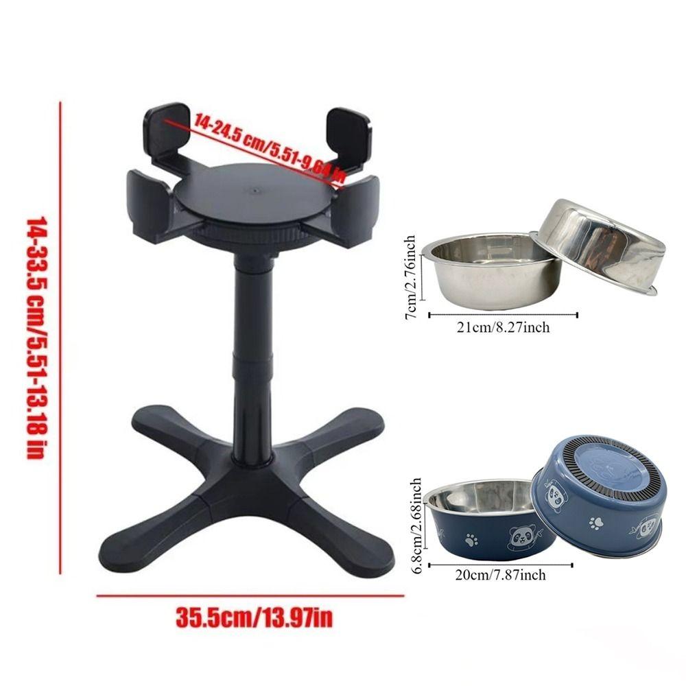 Removable Dog Food Bowl Stand Adjustable Height Angle Pet Bowl Lifting Rack Water