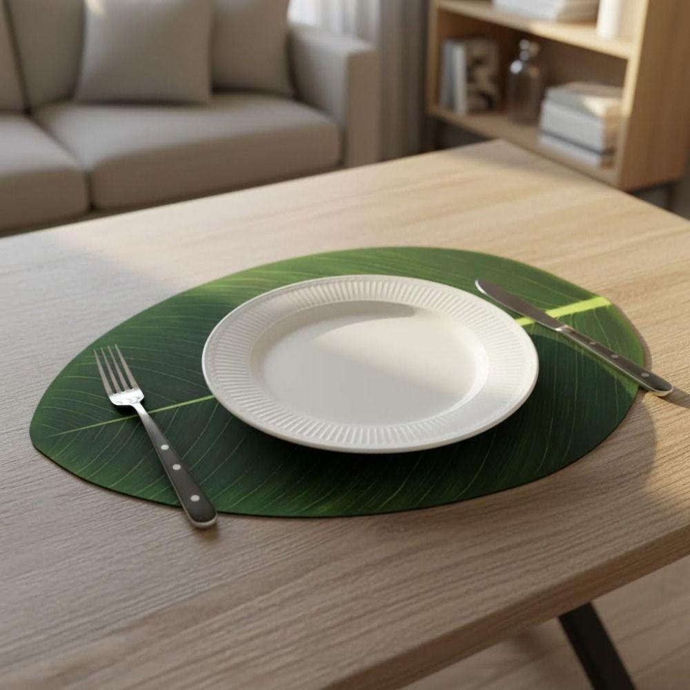 2PCS Waterproof Tableware Mat Stain Resistant Heat Insulation Mat  Eco-Friendly Restaurant