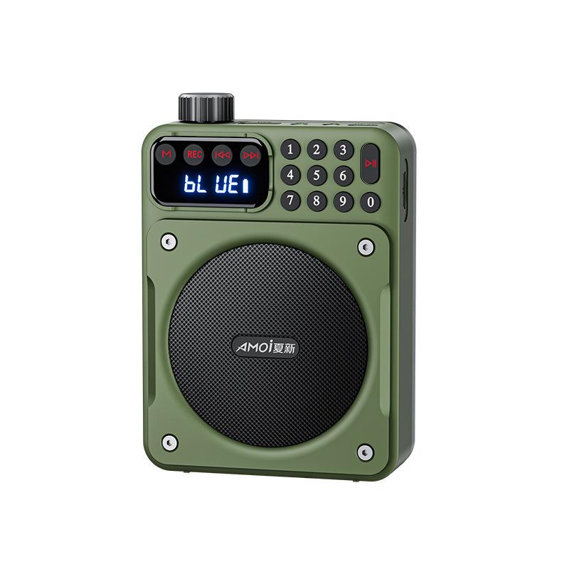 Mini Digital FM Radio HD Display 76-108mhz Radios Wireless Bluetooth 5.3 Speaker Portable Voice Amplifier with TF Card USB Slot