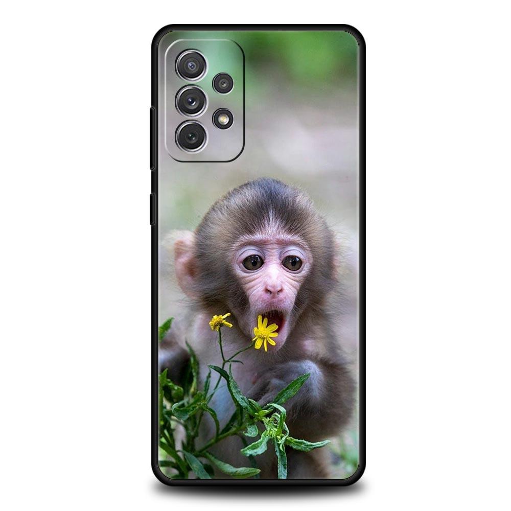 

Чехол для телефона Samsung Galaxy A17 A15 A13 A51 A71 A41 A31 A21S A07 A05 A35 A55 A23 A25 A33 A53 A73 5G Чехол Милая Забавная Обезьяна Galaxy A05s