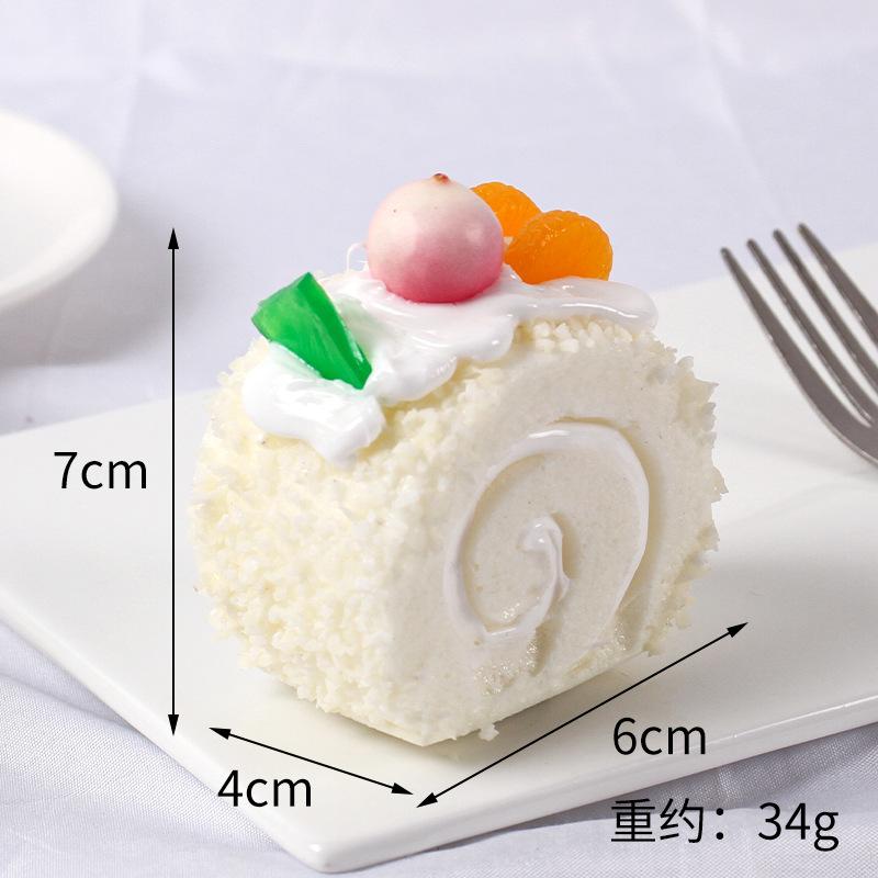 Simulation Cake Fake Fruit Bread Model Swiss Roll Shop Window Home Refrigerator Decor Food Photography Props Autumn Decoration