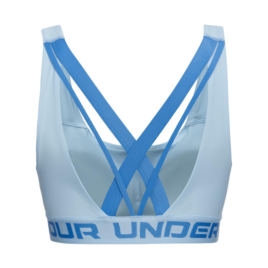 Under Armour Training Intensity Breathable Letter Print Simple Comfortable Fitness Sports Bra Women sports bra Stream-Blue 1390377-494