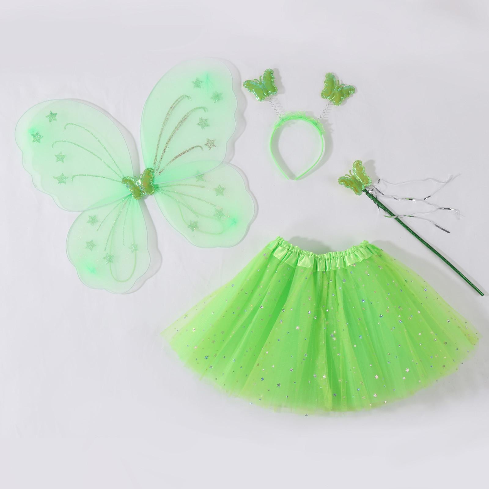 

Baby Girls & Toddlers And Stick And Skirts for Birthday Party 4PC One Size зелёный