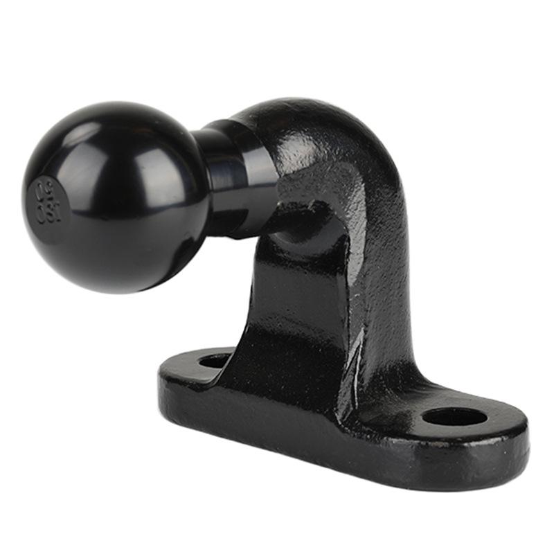 European Trailer Ball Towing RV Connector, 50mm Bent Bar, Black Electrophoresis.