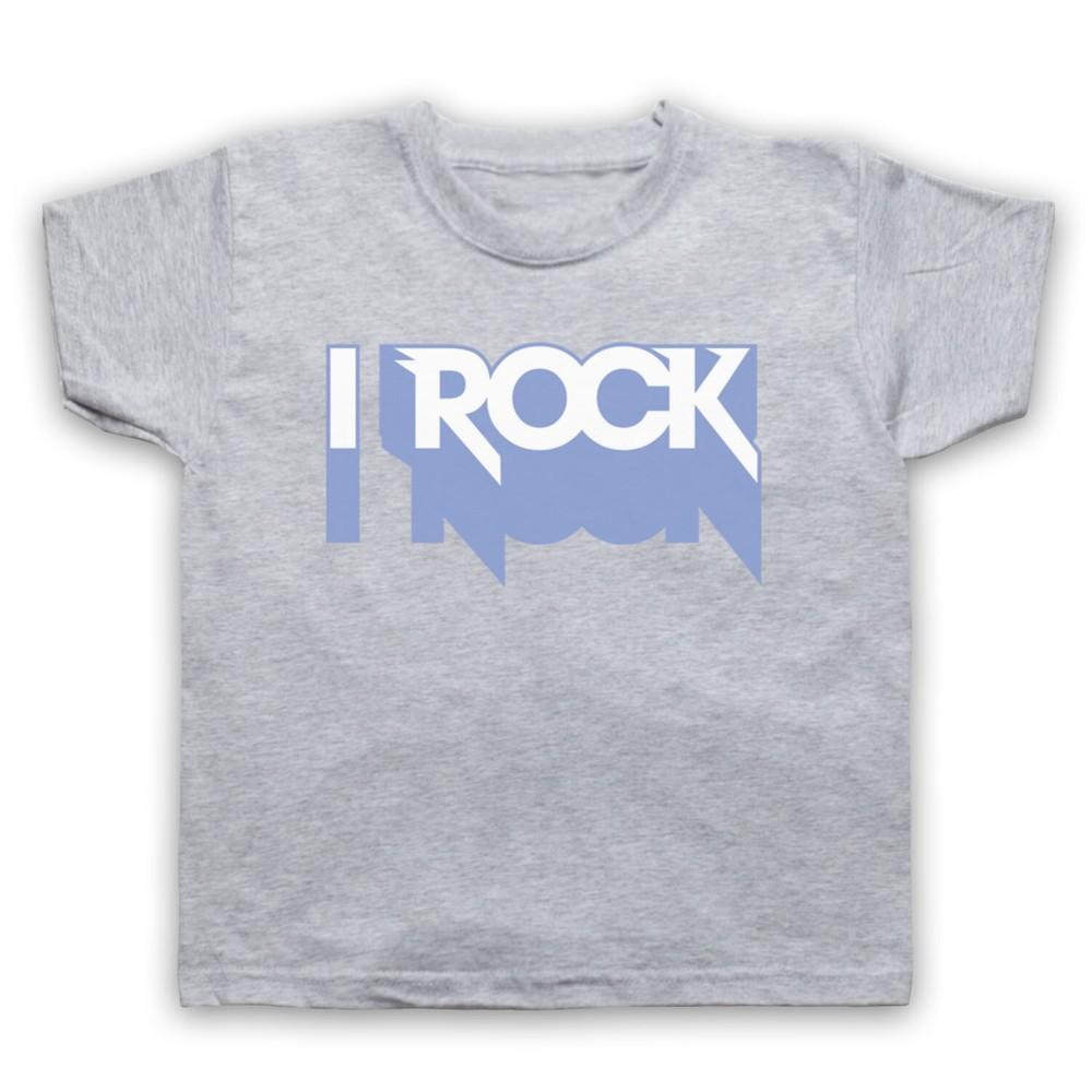 I Rock Hipster Retro Slogan Funny Cool Rocker Kids Childs T-Shirt