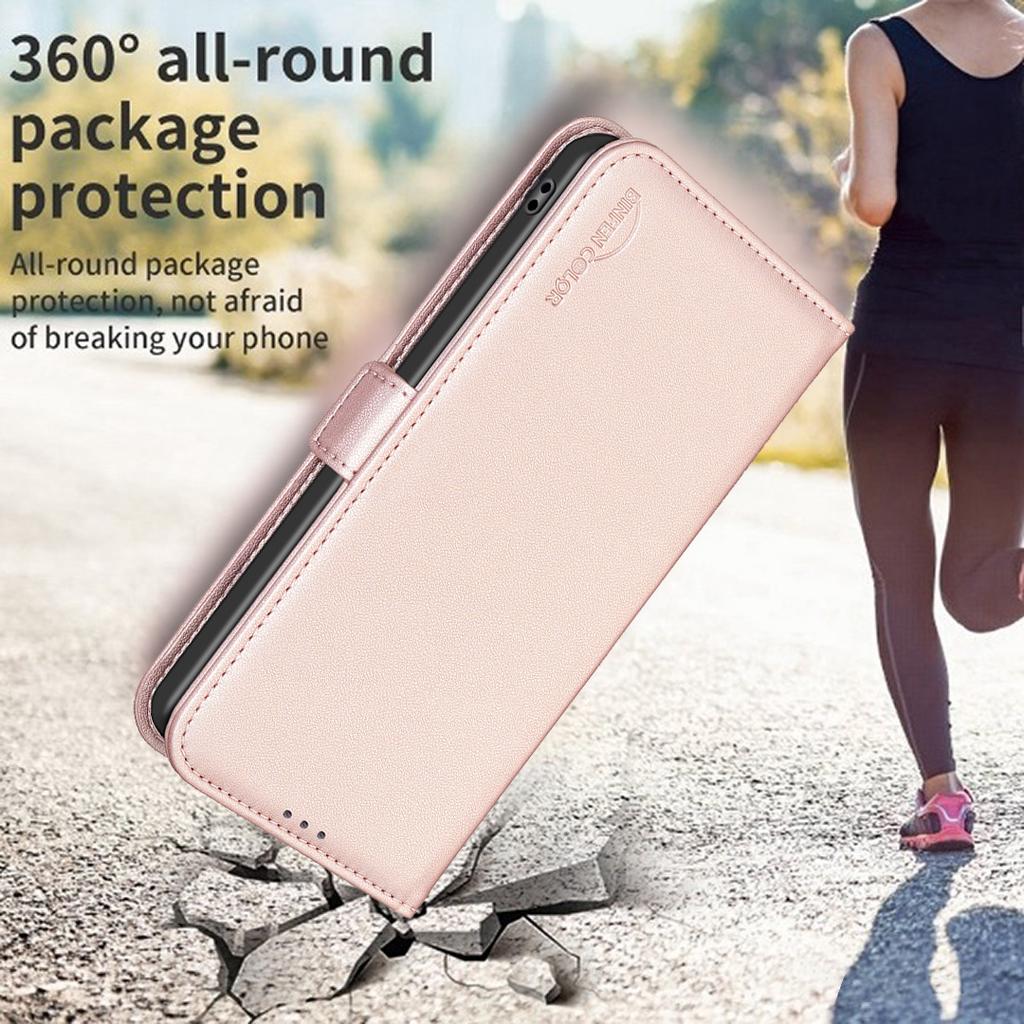 Applicable to Samsung S26Pro leather case A55 solid color side buckle leather pattern insert card wallet protective case A35 case S25