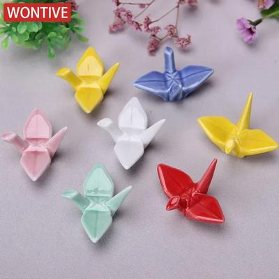 Japanese Ceramic Paper Crane Stick Rack Penholder Incense Burner Holder Chopstick Rest Table Decor For Kitchen Home Ornament