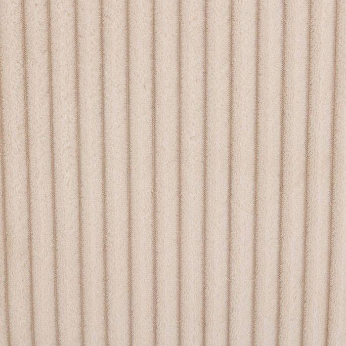 Pouf coffre pliable "Arum" velours côtelé Atmosphera - Ivoire -