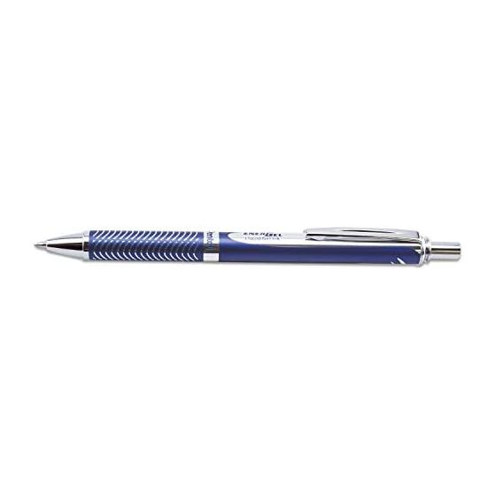 Гелевая шариковая ручка Pentel Energel Alloy RT BL407CA 0,7 мм Синий корпус Черные чернила