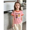 27Home Brand Summer Kidsren's Pure Cotton Short-Sleeved T-Shirt Girls Korean Style Kidsren's Clothing Cartoon Print Baby Clothes