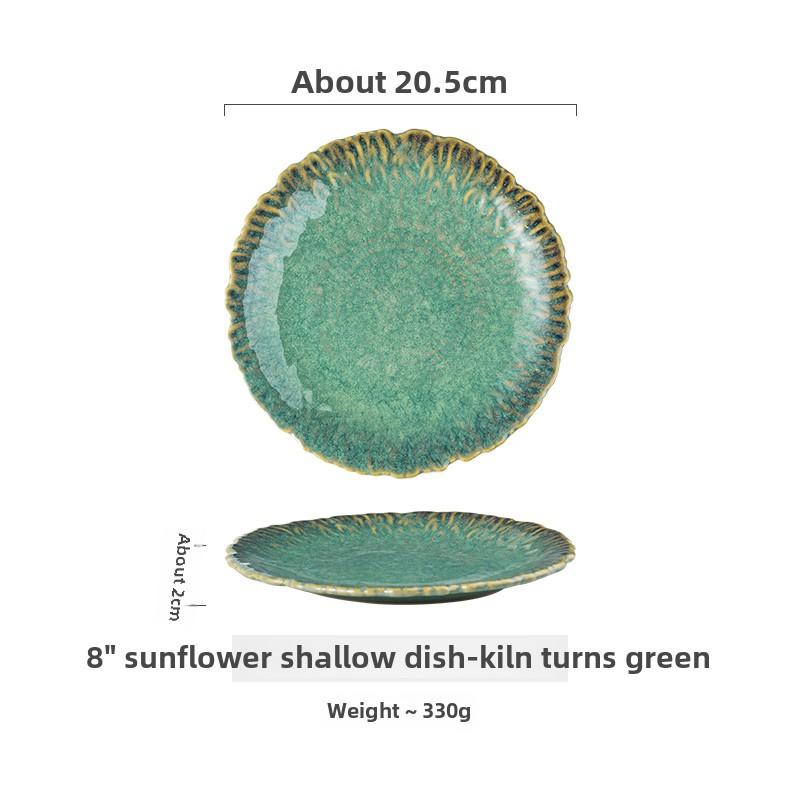

Японская ретро западная тарелка Современная простая с изменением глазури Тарелка для стейка Барбекю Ресторан Керамическая посуда
