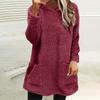Womens Fuzzy Fleece Pullover  Double  Hoodies Ladies Warm Tops Winter Cozy Sweatshirt With Pockets