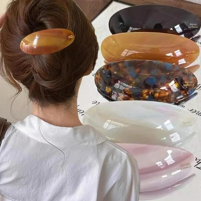 5pcs New Retro French Hairclips Barrettes Acetate Hair Side Clip Non-slip Headwear Korean Fashion for Girls Headdress Decoration