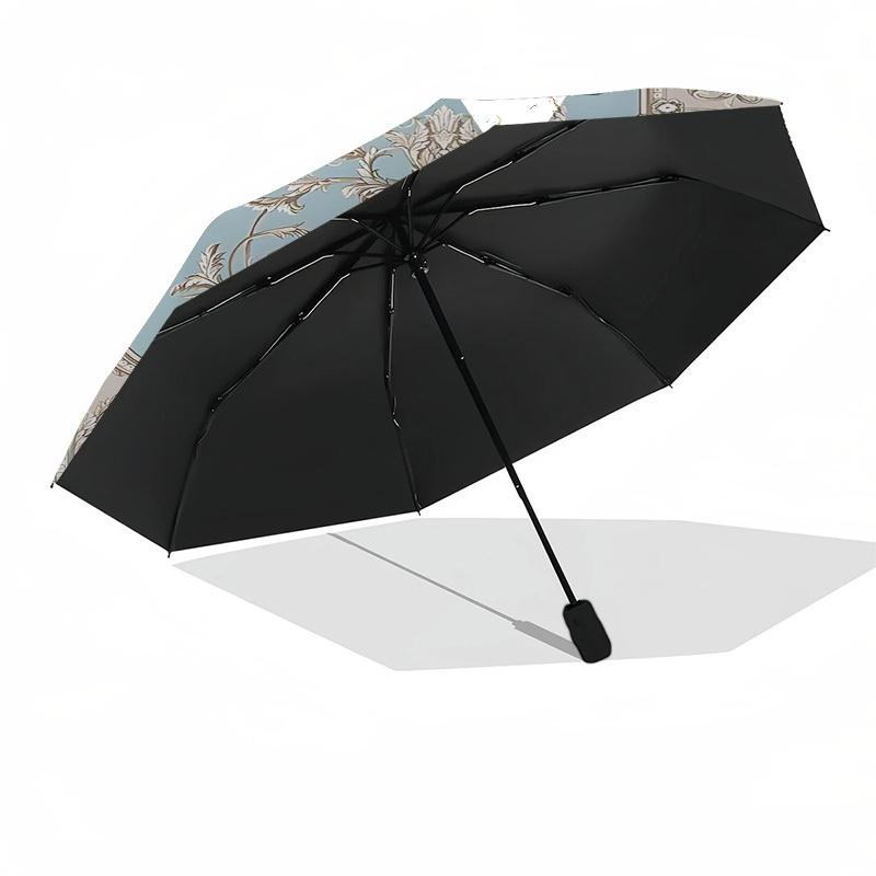 1PC Victorian Floral Umbrella-8-Rib Reinforced, Automatic Open, Lightweight & Durable, Fashion Accessory for Outdoor, Beach L0335