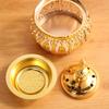 Incenses Burners Metal Cones Incenses Holder with Lid for Yoga Aromatherapys Golden Censers Table Ornament Home Decors