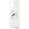 Case Karl Lagerfeld Button Karl &        Choupette Heads Printed Logo Magsafe For Samsung Galaxy S25 Ultra White