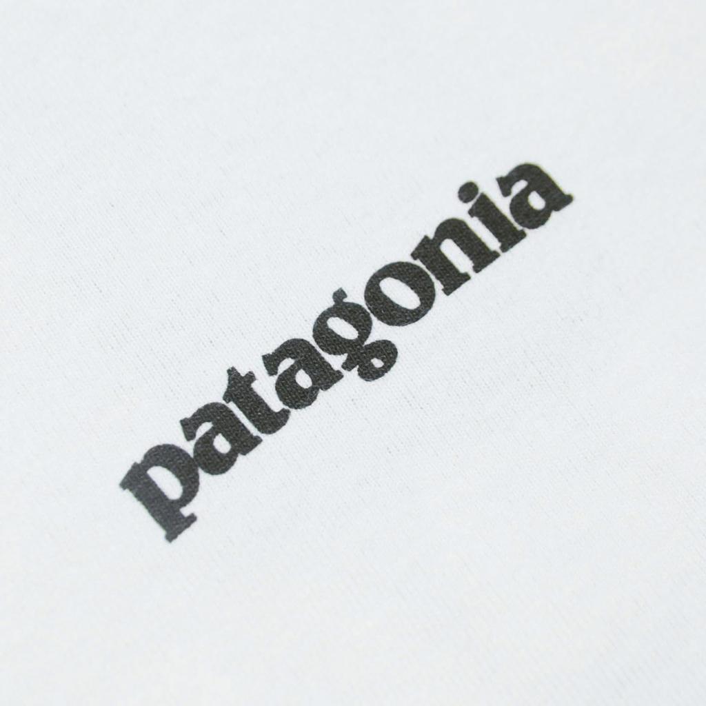 Patagonia Logo Responsibility Size Logo Responsibility Tee P-6 T-Shirt, White, Men's, S, 38504, White, M's P-6