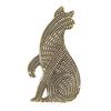 Brooch Pin Cat Shape Retro Style Distressed Badge Wear-Resistant Rust-Proof Suit Lapel Badge Clothing Decoration
