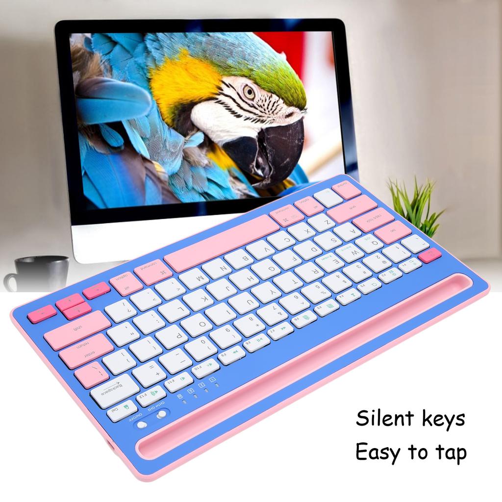 Wireless Keyboard Rechargeable Ergonomics Silent Keys Tablet Keyboard for Phones
