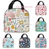 Insulated Lunch Bags for Nurses | Women'S Nurse Print Food Case Cooler Warm Bento Box for School, Mixed Color Oxford Cloth, Hand
