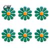 Outdoor Metal Flower Decor 6Pcs Flowers Wall Decor, Sunflower Ornament Art, Waterproof Art Hanging Decoration Garden for Outside Indoor Patio,