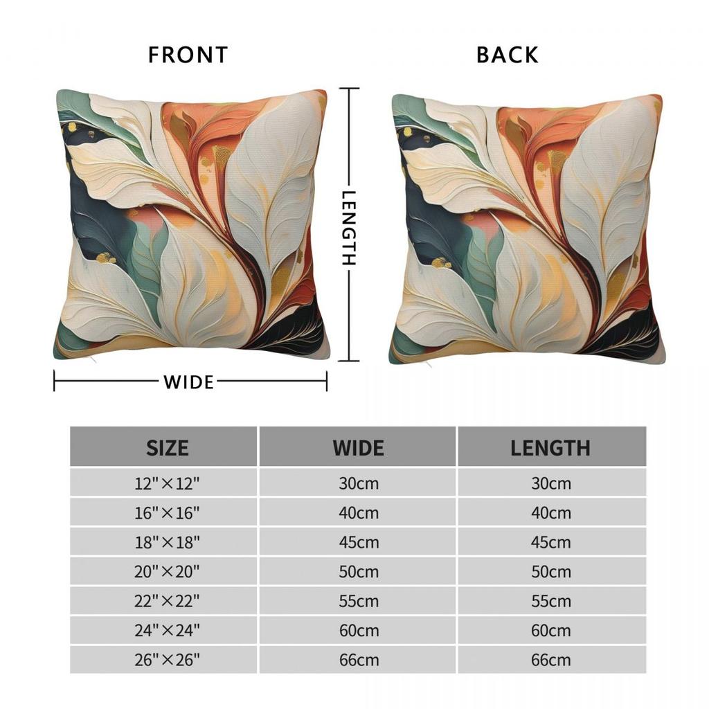 Rustic Vintage Floral Leaves Square Pillowcase Polyester Linen Velvet Pattern Zip Decor Throw Pillow Case Sofa Cushion Cover