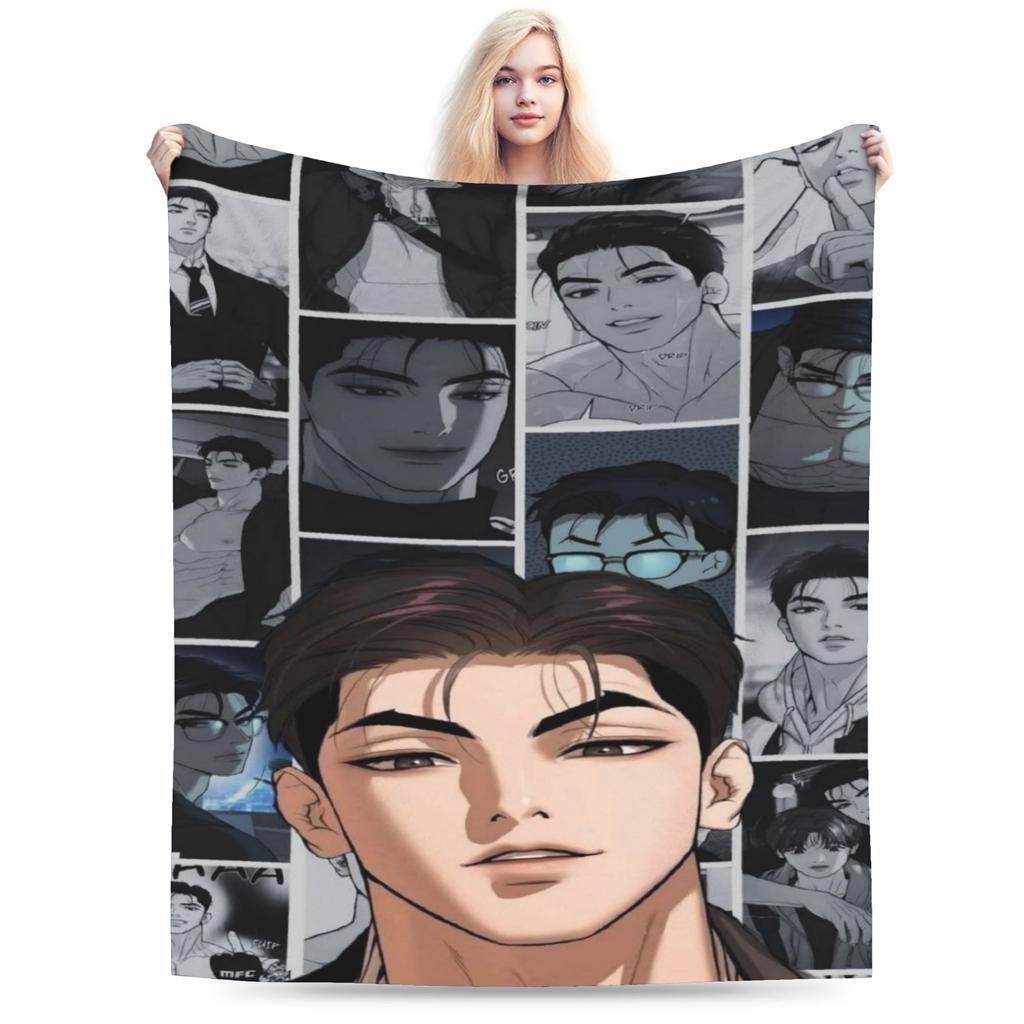 Cozy Joo Jaekyung Anime Blanket Merch Sofa Decorative Throws And Blankets Lightweight Flannel for Office