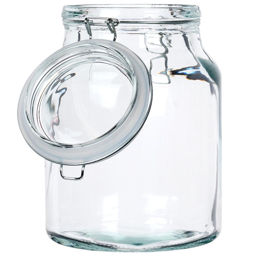 Large Jar for Preserving Pickled Cucumbers with a Clip Seal, 3.4L Jar