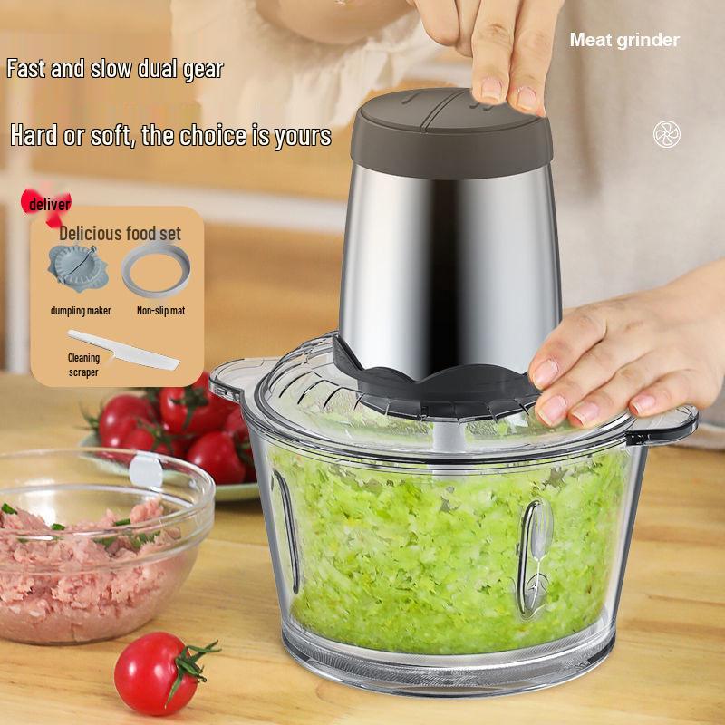 Electric Meat Grinder & Food Processor: Multi-Functional Chopper for Meat, Vegetables, Dumplings, Garlic, and More. Perfect for Home Use.