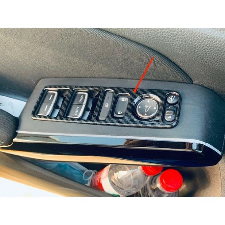 Four Door Switch Plate Cover Trim For - Honda Civic Carbon Fiber 4pcs