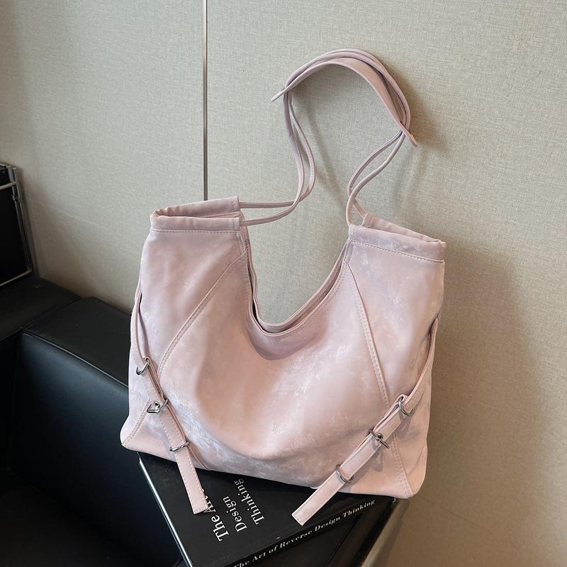 Commuter retro large-capacity bag women's new casual versatile shoulder bag college student tote bag