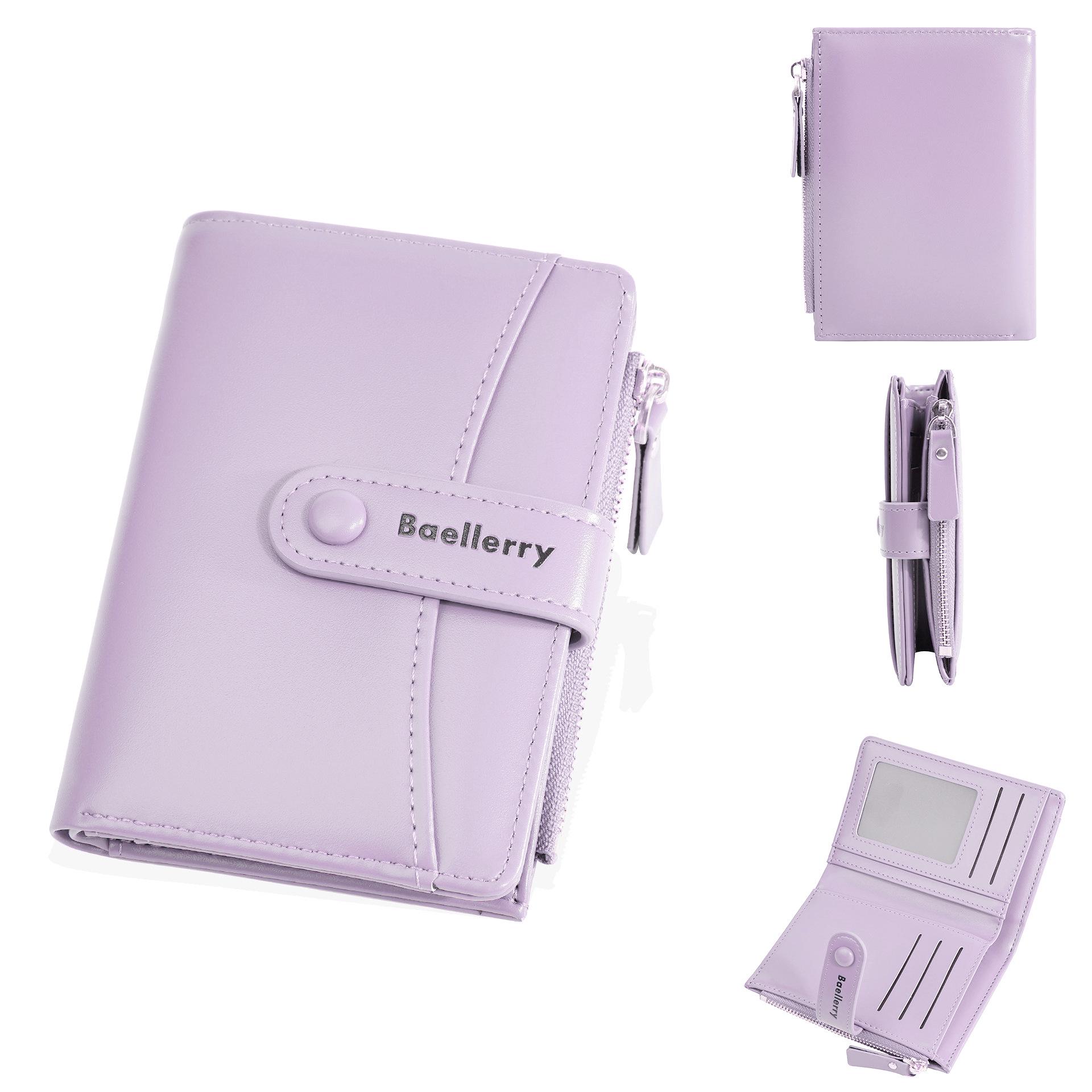 

Women s Short Style Wallet: Large Capacity Multi-Card Holder & Coin Purse фиолетовый