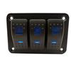 3-Gang Toggle Rocker Switch Panel for Car/Boat/Marine/RV