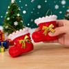 4-32pcs Creative Christmas Boot Hanging Pendant Gold Santa Claus Bow Stocking Party Xmas Tree Red Socks Drop Ornaments Supplies
