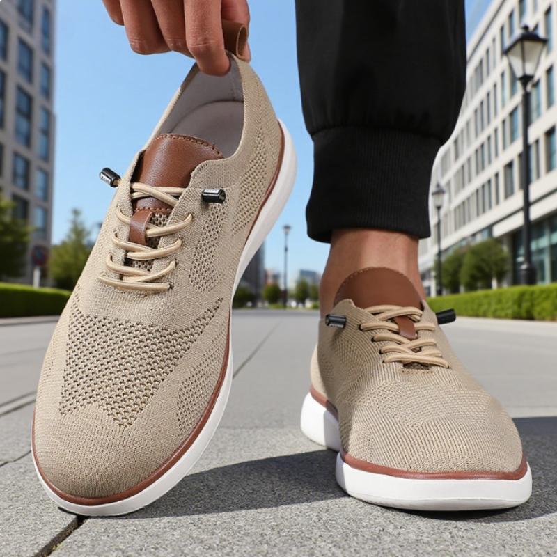 Men'S Sneakers Knitted Mesh Breathable Fashionable Flat Shoes Trendy Breathable Multifunctional Street Casual Versatile Shoes