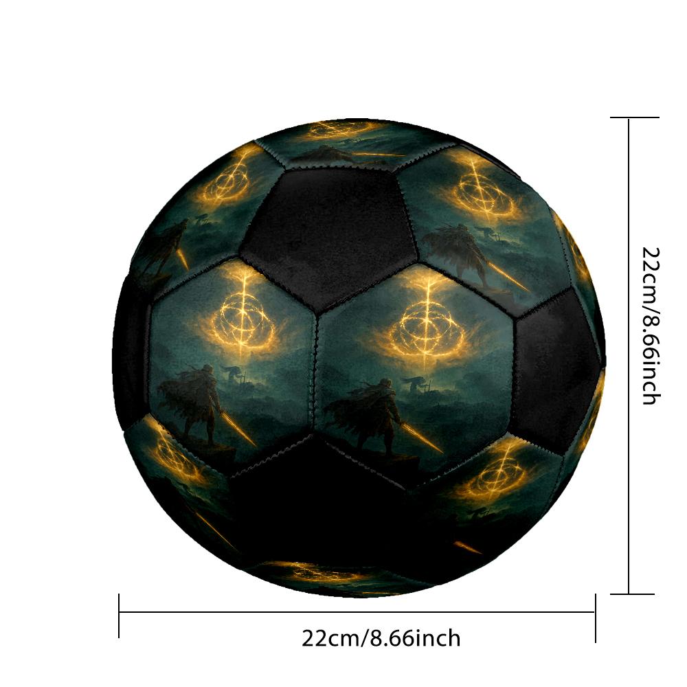 Elden Ring Indoor Soccer Ball Colorful Machine Stitched PVC Size 5 Team Training Competition Ready Durable High-Bounce Cool Sports Gift