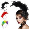 Women'S Feather Fascinator Colored Headband Hair Accessories For Women Tea Party Stage Performance Headpiece