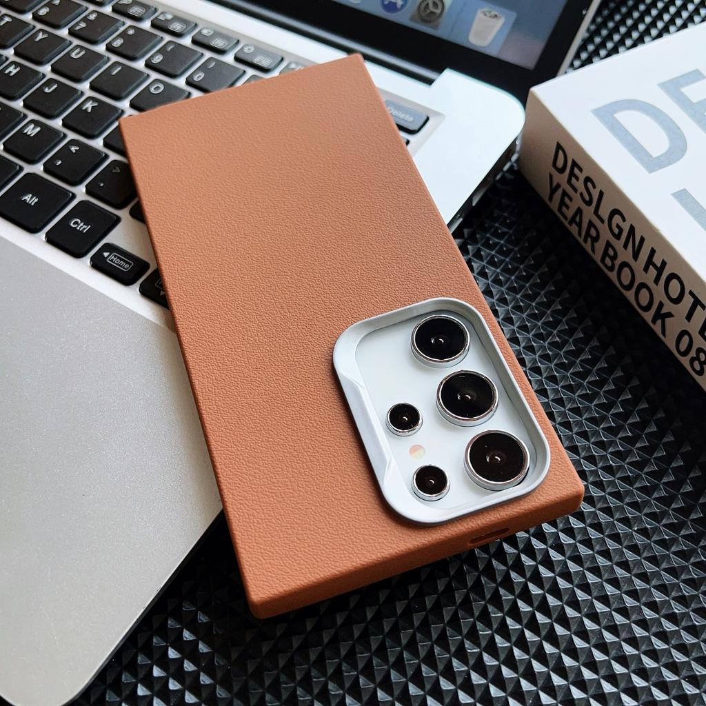 The Samsung S25U Phone Case Features A Simple and Plain Leather Texture, and The S24FE Protective Case, S23A16A55, Exudes A Soft and High-end Feel